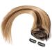 Premium Clip-In Real Hair Extensions - Thick Double Drawn 8pcs (18 Clips) - Medium Brown/Dark Blonde (#4/27) - 40cm 1330g - Buy Online on GoSupps.com