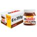 Nutella Hazelnut Cocoa Chocolate Spread Jars (6 x 350g PMP Jars) 6 x 350g Jars - Buy Online on GoSupps.com
