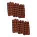 Alipis 6 pcs Chocolate Jelly Mold Ice Baking Adorable Cube Tools Silicone Supple DIY Candy for Fondant 21X10.2cmx2pcs Brown 2x2pcs