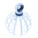 Tovinanna Head massage clerk Oktopus scalp massager Headklaw Headgear massager Stress Massage cleaver cleaver hand massager Head maintenance Tools 21x15x15cm Blue