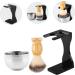 Minkissy 3 Sets Men's Shaving Kit | Razieted Suits Brush Holder Metal Razor Stand & Bowl | Multi-Purpose Acrylic Shaving Cup - Buy Online on GoSupps.com