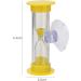 Children's Yellow Toothbrush Timer - Mini Glass Hourglass with Suction Cup for 2-Minute Brushing & Cooking - Fun Shower Timer - Buy Online on GoSupps.com
