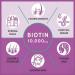 Biotin 10000mcg for Hair Growth Skin & Nails 60 Veg Tablets - Buy Online on GoSupps.com