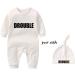 Culbutomind Baby Twins Bodysuits Double Trouble Romper Set with Hat | Unisex Newborn Outfit - White, BT 0-3 Months - Buy Online on GoSupps.com