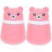 FRCOLOR 2pcs Body Powder Box Baby Powder for Newborn Face Wash Dispenser Baby Powder Puff Talcum Powder Boxes Fluffy Powder Puff Loose Powder Puff Box Creative Baby Powder Box Storage Box 10x7cm Pink