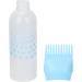 ZJchao Refillable Shampoo Applicator Bottle with Tooth Comb Plastic Reusable Easy to Squeeze More Convenient and Quick to Use for Filling Hair Dye Conditioner Shampoo - Buy Online on GoSupps.com