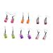1 Pair Funny Earbob Earrings Earings for Women Ear Hook Jewelry Ear Dangle South Cute Girl 4.5X0.8cm Purple