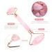 Jade Roller & Quartz Face Roller | Facial Beauty Massager for Skin Care Fine Lines & Muscle Relaxation - Rose Gold - Buy Online on GoSupps.com