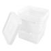 Baluue Sealed Bucket Empty Paint Cans Grain Dispenser Oil Paint Cans Laundry Dispenser Plastic White 26X24CM White