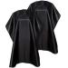 NOOA Waterproof Barber Styling Cape - Professional Salon Cape,Unisex Black Hair Cutting Cape,35.5 x 55 inches Hairdresser Cape for Hair Treatment -2 Packs 2 pack(black)