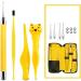 Ear Cleaner Earpicks Ear Wax Removal Tools LED Light Flashlight Earpick Ear Spoon Tweezers Ear Care Ear Cleaning Tool with Case