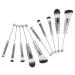 HAPINARY 2 Sets Stainless Steel Eye for Eyeshadow Aluminum Alloy Eyeshadow Brush Artificial Fiber
