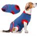 Vanansa Dog Surgery Recovery Suit for after Surgery Dog Recovery Suit Protect Puppy Wounds After Surgery for Male/Female Dog M Blue Blue M