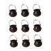 OFFSCH 9 Pcs Large Cooking Pot Halloween Candy Holder Mini Halloween Pumpkin Bucket Black Halloween Candy Bowl Halloween Candy Stands Cauldron Halloween Pendants Decorations Props Skull