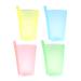 Healifty 4pcs Sippy Cups Toddlers Straw Cups Plastic Straw Tumblers Cups for Kids Children Random Color