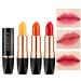 BINGBRUSH 3Pcs Color Changing Lipstick  Carotene Orange Red Cherry PH Mood Long Lasting Labiales Lip Care Moisturizer Lip Balm Korean Magic Lip Gloss Lip Tinted Stain Makeup Lipstick Set for Women 3 Count (Pack of 1) 3 P...