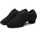 Black Lace-Up Dance Shoes for Boys/Men - Low Heel Latin Tango Salsa Practice Shoes (Size 5.5 Big Kid) - Buy Online on GoSupps.com