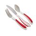 NRS Healthcare M99680 Red/White Kura Care Adult Cutlery Set Red & White Single