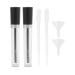 FOYTOKI 2 Sets Empty Mascara Tube for DIY Makeup Kits Mini Funnel Makeup Containers Lash Kit Black Plastic