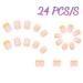 Summer Lemon Pattern Short Square Press-on Fake Nails - 24PCS - Buy Online on GoSupps.com