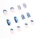 Kamize Blue Heart Square Press on Nails - Medium Full Cover Acrylic False Nails for Women and Girls - Buy Online on GoSupps.com
