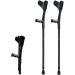 Adult Crutches Telescoping Folding Half Sleeve Elbow Crutches Forearm Crutches 10 Height Adjustable Medical Crutches Independence Black 2pcs