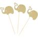 TOPBATHY 3pcs Animal Cake Decorations Wedding Cake Decorations Elephant Cupcake Topper Party Cake Picks Paper Cups Appetizers Birthday Baby Shower Elephant Cupcake Picks Wooden Fruit Blush Golden medium - Buy Online on GoSupps.com