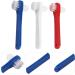 Minkissy 9 STK Double-Sided Toothbrush for Dentures | Prosthesis Cleaning Accessories - Hard Plastic Multi-Layer Design - Buy Online on GoSupps.com