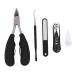 FOMIYES 1 Nail Trimming Set Manicure Tools Professional Pedicure Tool Nail Trimmer Set Stainless Steel Nail Clippers Trimmer for Men Nail for Men Nail Trimming Kit Toenail 13X7.8cm Black