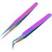 Buy Zhiwenczz Stainless Steel Eyelash Tweezers - Rainbow Curved & Straight Multi-Purpose Pliers for Fake Eyelash Extensions - Professional Quality Tools - Buy Online on GoSupps.com