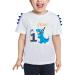 AMZTM Dinosaur Birthday T Shirt - Birthday Party Supplies Baby Boys Gift 80 White