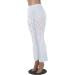 Women's Lace Embroidery Bell Bottom Cropped Pants - White XX-Large - Buy Online on GoSupps.com