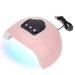 54W Intelligent Nail Polish Drying Lamp LED UV Gel Lamp Dryer Manicure Tool with Automatic Sensors LCD Display Pink(Pink)