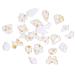 dijiusidy 50 Pieces Glass Crystal Set Eye-catching Personalized Nail Art Rhinestones DIY Handcraft Manicure Accessories for Card Making Gold Pink
