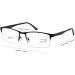 Amcedar 5-Pack Reading Glasses Men Metal Half-Frame Spring Hinges Stainless Steel Material Readers +1.00 5 Pairs Mix 1.0 x - Buy Online on GoSupps.com