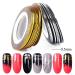 AnHua 2Pcs Gold & Silver Nail Striping Tape for Nail Art Decoration - Thin Line Sticker Rolls - Buy Online on GoSupps.com