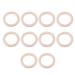 Syrisora 10pcs Natural Wood Baby Teether Rings - Infant Teething Toy & DIY Bracelet Craft - Buy Online on GoSupps.com