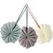 Pack of 3 Shower Loofah Body Exfoliating Mesh Bath with Hanging Rope Back Washer for Bathroom Home Hotel
