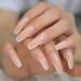 CoolNail Glossy White French Press False Nails - Extra Long Coffin Ballerina UV Gel, 24pcs with Adhesive Tapes - Buy Online on GoSupps.com