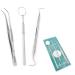 Plaque Remover for Teeth 3 Pcs Dental Cleaning Kit Stainless Steel Dental Tool Including Dentist Mirror for for Men Women Kids and Home Use