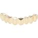 Gag Teeth Hip Hop Teeth Set Alloy Golden False Teeth Decoration Brace for Halloween Costume Party Favors Photos Props  - Buy Online on GoSupps.com