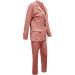 Women Comfy Two Piece Blazer Sets Open Front Blazers 8 Trouser Pants Suits Set Elegant Business Pockets Jacket 1886-sasnx-pink-b L - Buy Online on GoSupps.com