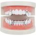 Premium Silver Grillz Teeth Set - Reusable Hip Hop Braces & Halloween Decoration | Unfading Copper Design - Buy Online on GoSupps.com