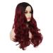 Red Long Wavy Wigs for Women | Synthetic Ombre Black to Red Curly Hair Wig for Halloween Cosplay - Buy Online on GoSupps.com