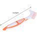 Libcflcc Double-Sided Dentures Toothbrush - Ergonomic Design for False Teeth Care | Multi-Layered Bristles & Zigzag Pattern in Sunset Chevron - Ideal for Home Use - Buy Online on GoSupps.com