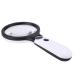 Magnifiers Handheld Glass with Lamp 4 Times 30 Times Compatible with Children Elderly Reading HD Maintenance Identification High Magnification Mirror Reading Aids