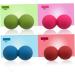 Frcolor Plantar Fasciitis Massage Peanut Ball - Silicone Foot Sole Relaxation & Muscle Roller - Double Yoga Massage Ball for Whole Body Fitness - Fascia Relief in Red - Buy Online on GoSupps.com
