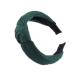 Knotted Headbands For Women Wide Plain Turban Headband Fashion Cross Knot Hair Bands With Solid Colors (Dark Green)