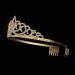 Royal Crystal Tiara Crown - Wedding Bridal Princess Headband in Gold - Buy Online on GoSupps.com