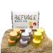 Refugee Bath Co. Variety Pack Bath Bombs 3.0 Ounces Each Organic Cocoa Butter Natural Plant-Based Ingredients (Variety 15 Pack: Rejuvenate)